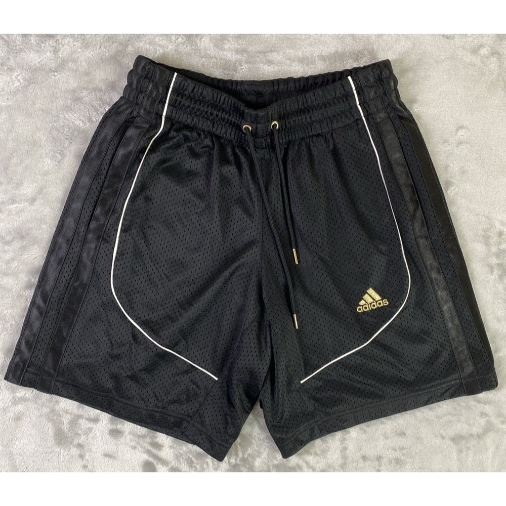 Adidas Mesh Shorts Mens S Black Gold Heat.Rdy Athletic Basketball GH1437